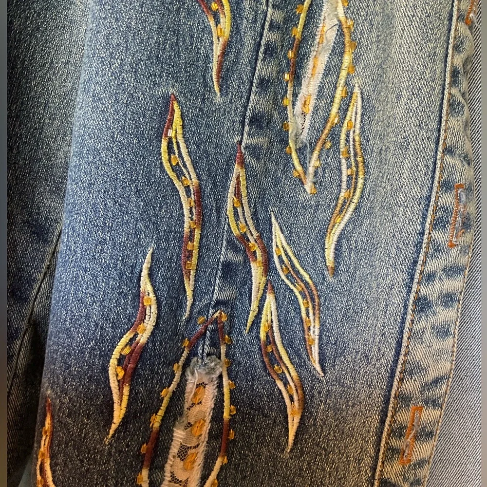 A.Z.I Jean‎ Embroidered and Beaded Jacket. Size 2
